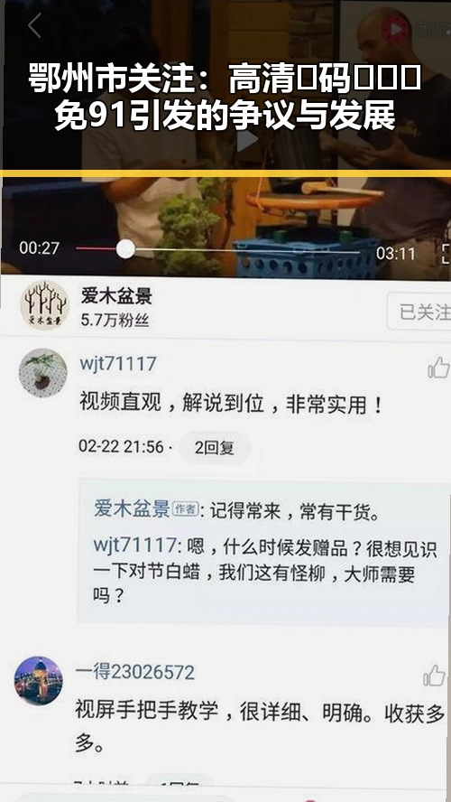 鄂州市关注:高清🈚码🔞❌♋免91引发的争议与发展
