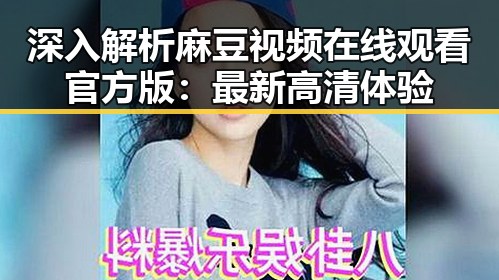 深入解析麻豆视频在线观看官方版：最新高清体验
