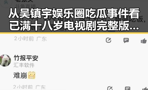从吴镇宇娱乐圈吃瓜事件看已满十八岁电视剧完整版免费版的关系反差