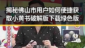 揭秘佛山市用户如何便捷获取小黄书破解版下载绿色版