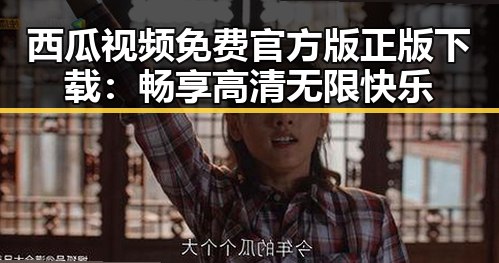 西瓜视频免费官方版正版下载：畅享高清无限快乐