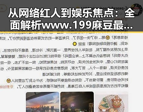 从网络红人到娱乐焦点：全面解析www.199麻豆最新版下载的现状与发展