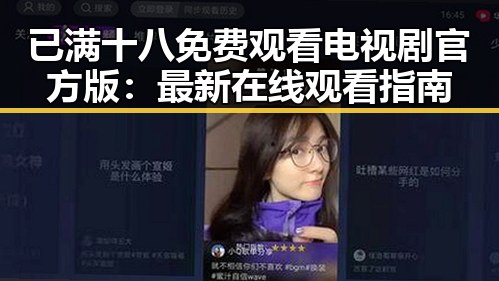 已满十八免费观看电视剧官方版:最新在线观看指南