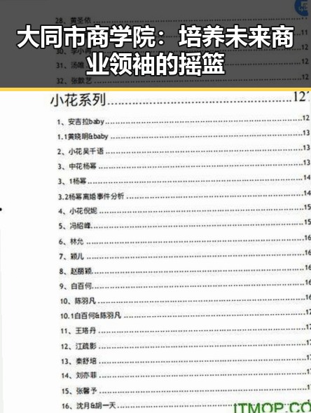 大同市商学院：培养未来商业领袖的摇篮
