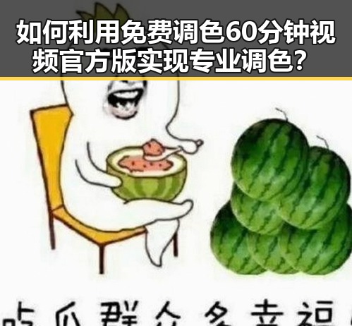 如何利用免费调色60分钟视频官方版实现专业调色?