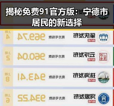 揭秘免费91官方版:宁德市居民的新选择