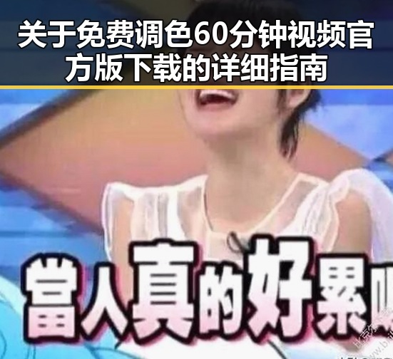 关于免费调色60分钟视频官方版下载的详细指南