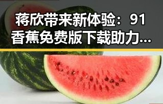 蒋欣带来新体验：91香蕉免费版下载助力娱乐内容更新
