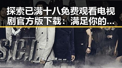 探索已满十八免费观看电视剧官方版下载：满足你的观影新体验