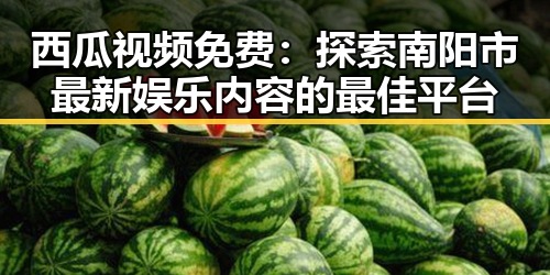 西瓜视频免费：探索南阳市最新娱乐内容的最佳平台
