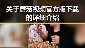 关于蘑菇视频官方版下载的详细介绍