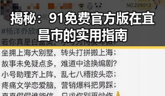 揭秘：91免费官方版在宜昌市的实用指南