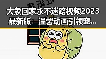 大象回家永不迷路视频2023最新版：温馨动画引领宠物归家新体验
