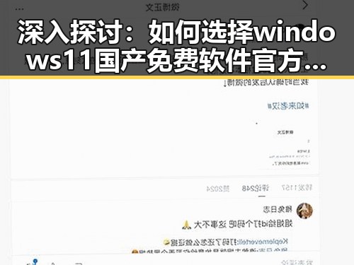 深入探讨：如何选择windows11国产免费软件官方版以保障系统安全
