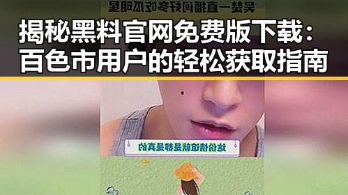 揭秘黑料 官网免费版下载:百色市用户的轻松获取指南