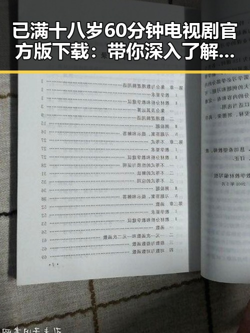已满十八岁60分钟电视剧官方版下载：带你深入了解这部作品的魅力