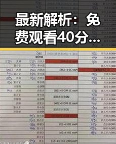 最新解析：免费观看40分钟大片的电视剧最新版下载指南
