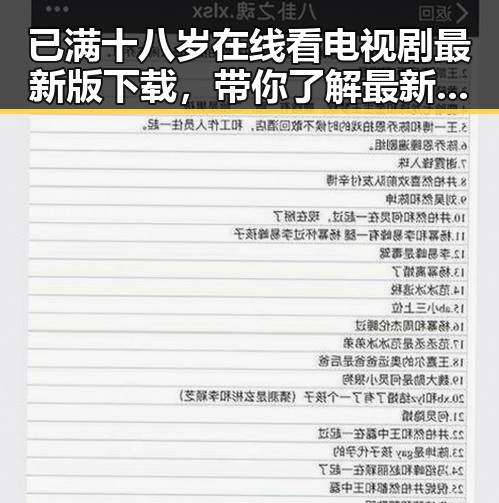 已满十八岁在线看电视剧最新版下载，带你了解最新影视资源
